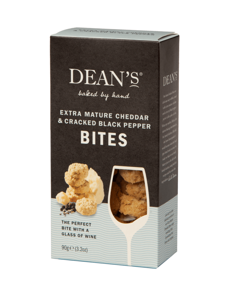 Buy the Extra Mature Cheddar & Cracked Black Pepper Bites 90g online at Dean's
