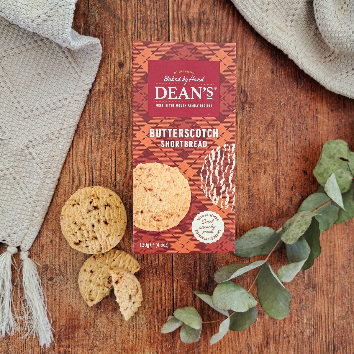 Butterscotch Shortbread Rounds 130g Thumbnail Butterscotch Shortbread Rounds 130g Thumbnail