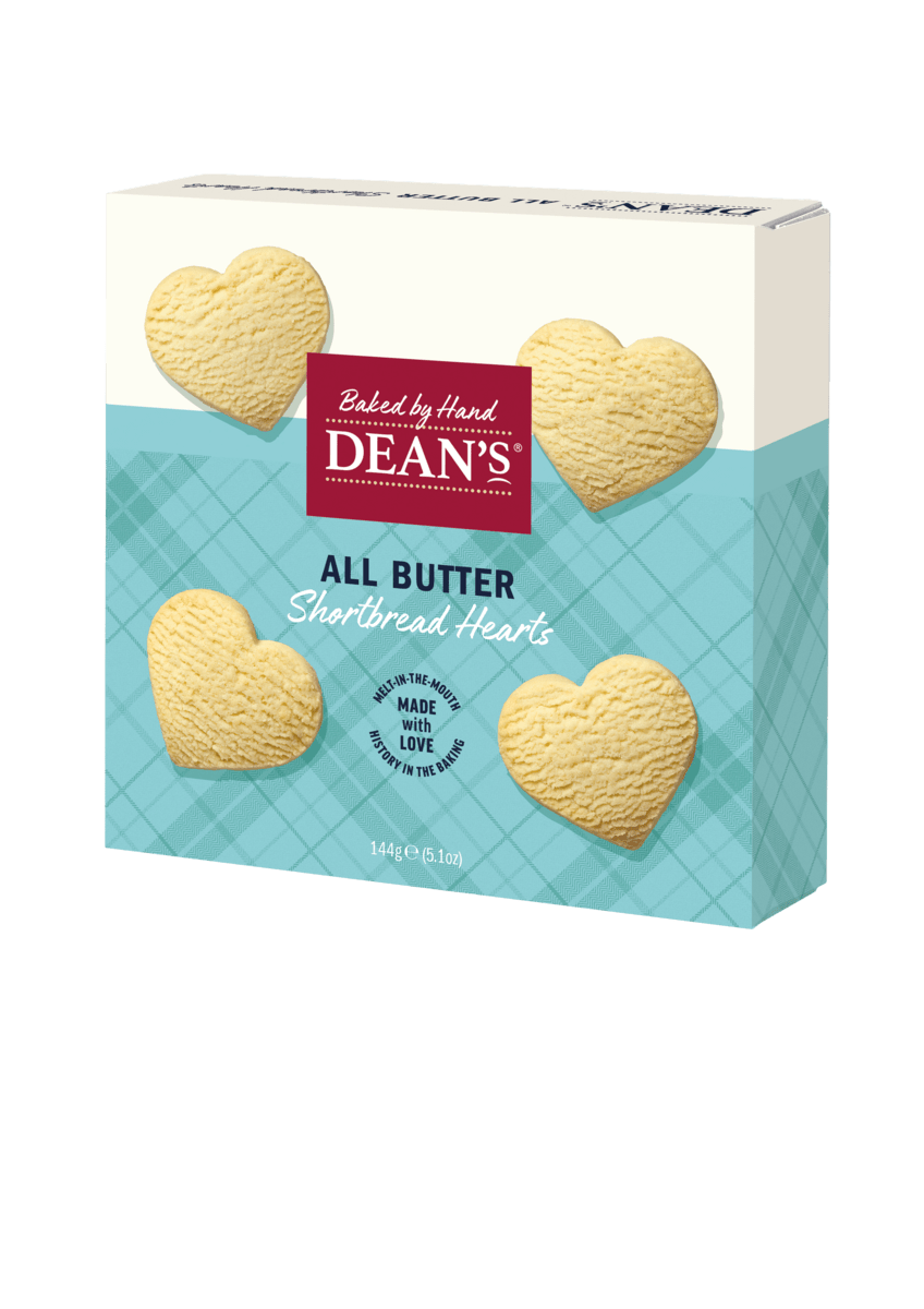 Buy the All Butter Shortbread Hearts 144g online at Dean's