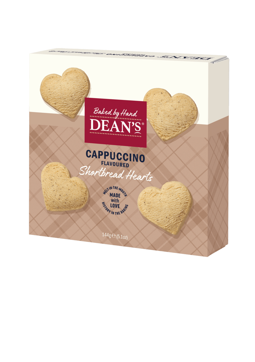 Cappuccino Flavoured Shortbread Hearts 144g