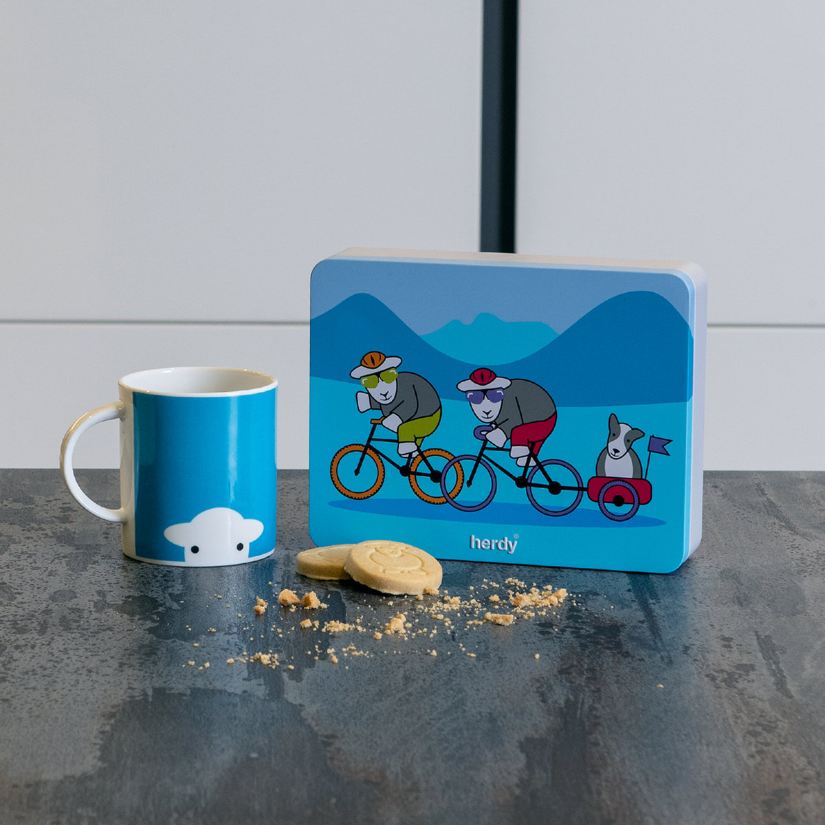 Cyclist Herdy All Butter Shortbread Herdy Shapes 225g