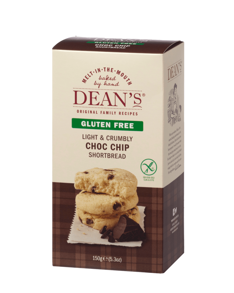Dean's Gluten Free Chocolate Chip Shortbread Rounds 150g