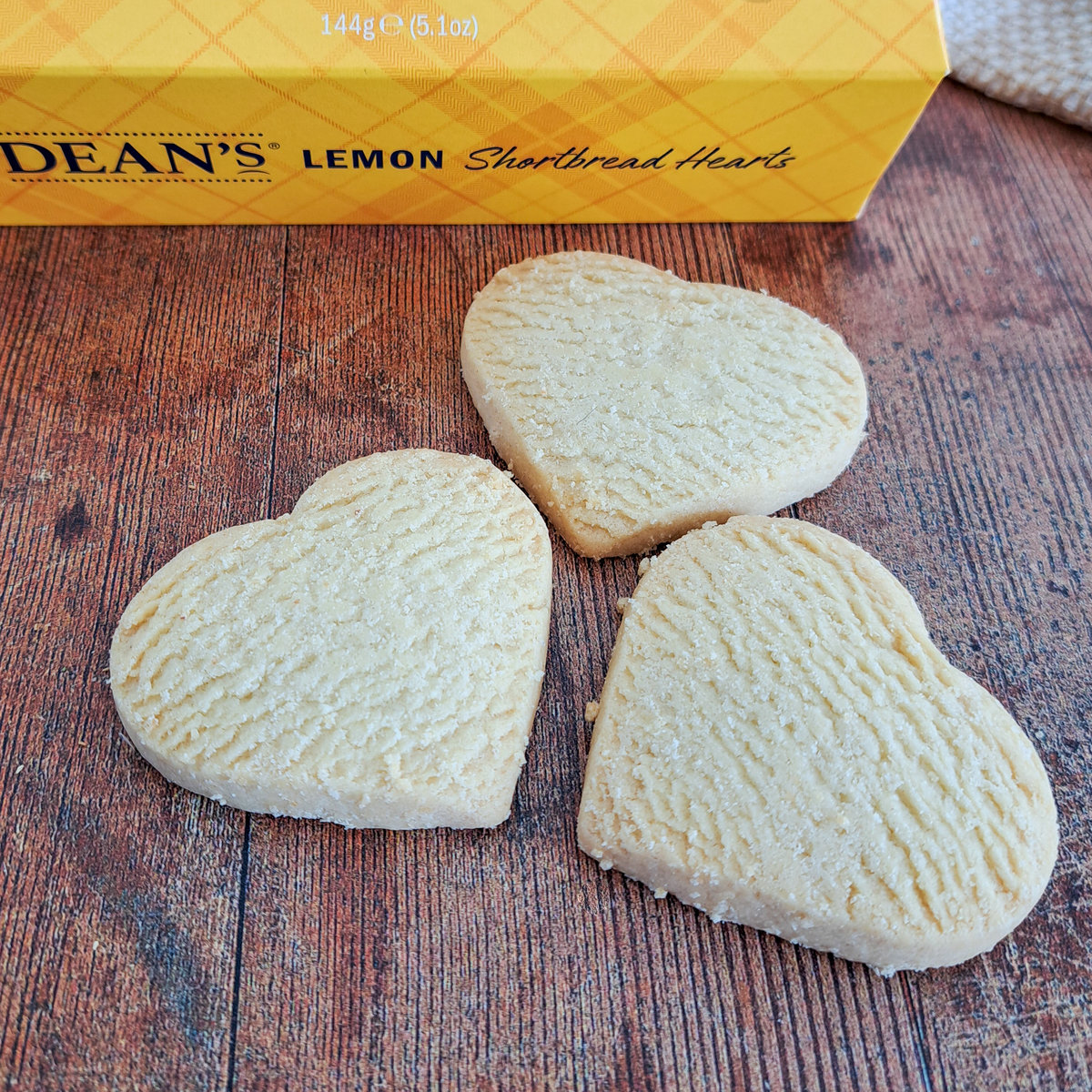 Buy the Lemon Shortbread Hearts 144g online at Dean's of Huntly Ltd