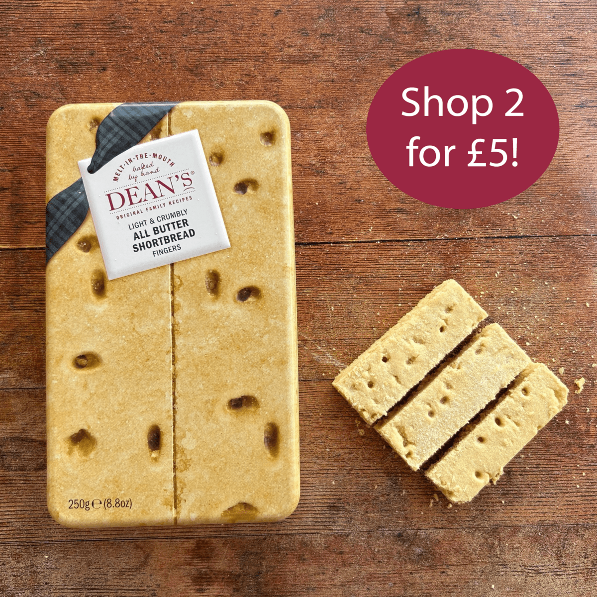 2 x Shortbread Finger Tin 250g