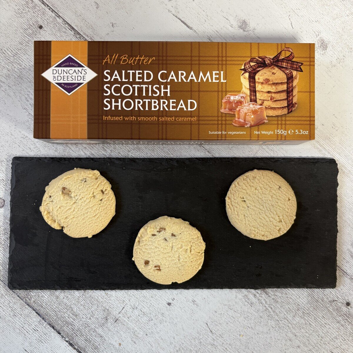 Duncan's All Butter Salted Caramel Shortbread Rounds 150g