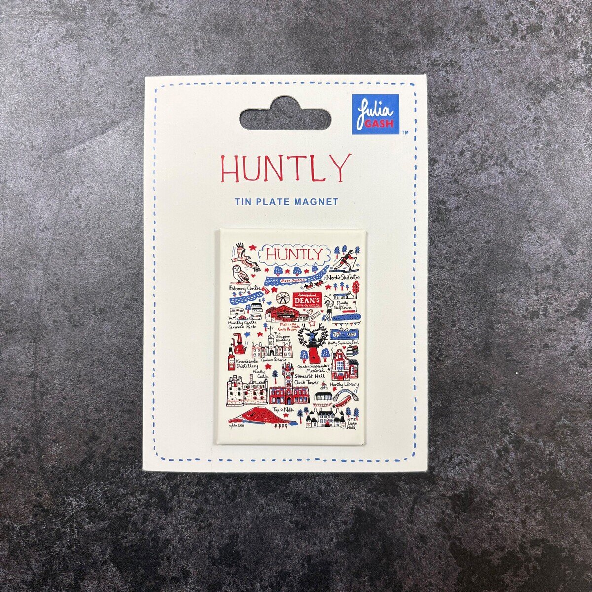 "Huntly" Tin Plate Magnet