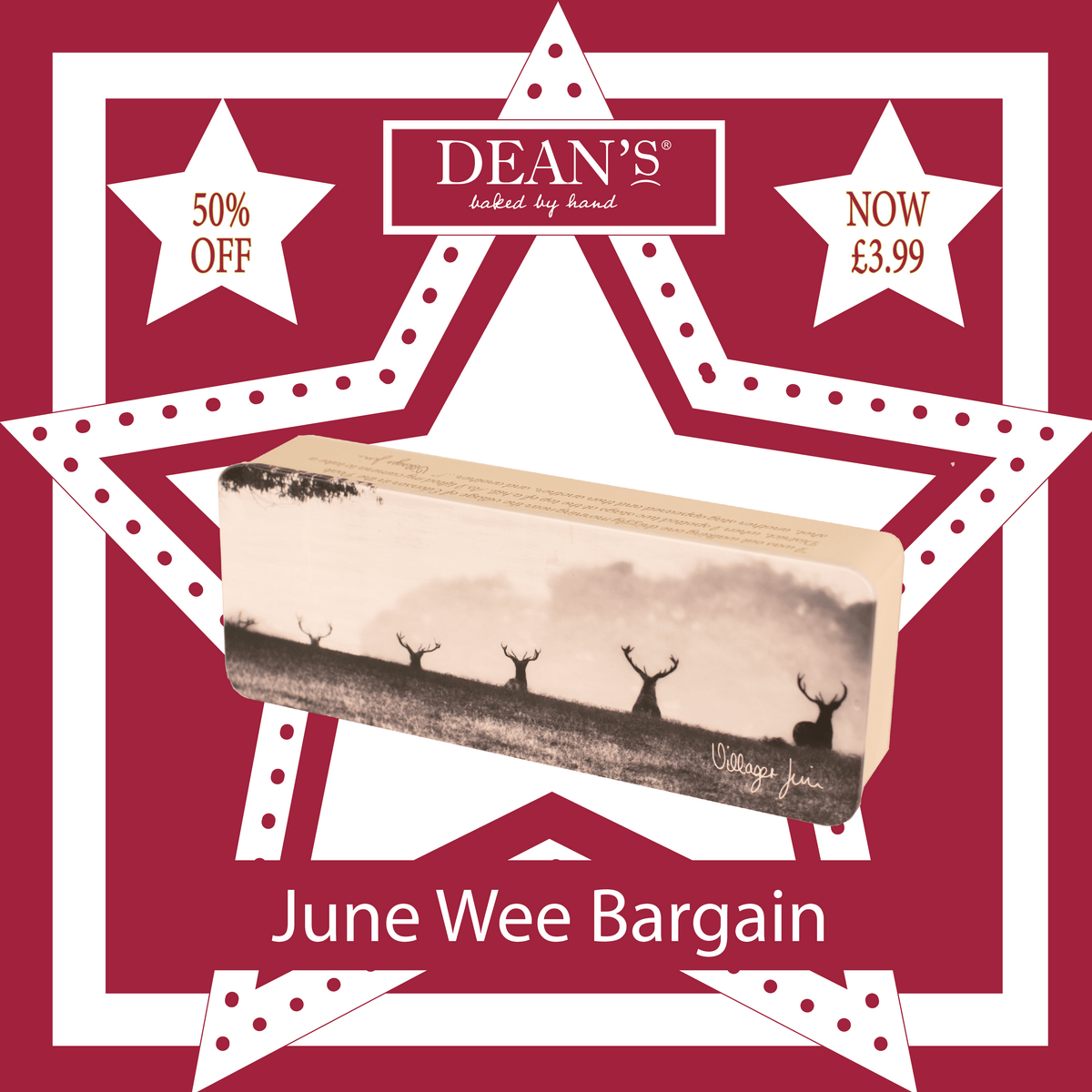 Villager Jim "Ascent of the Stag" All Butter Shortbread Squares 180g