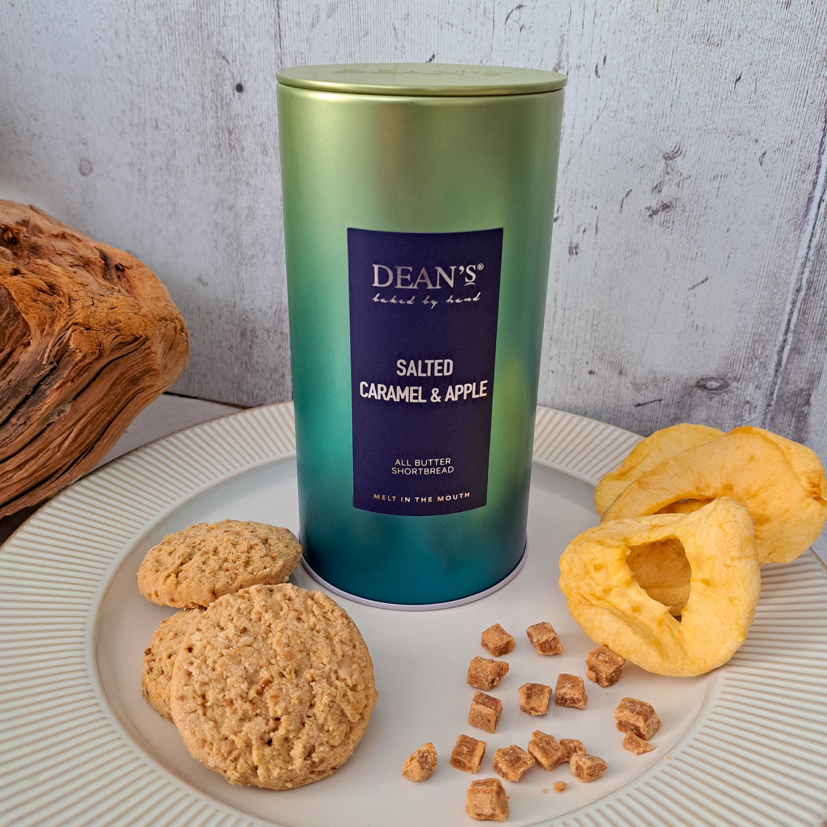 Buy the Salted Caramel & Apple Shortbread 150g online at Dean's