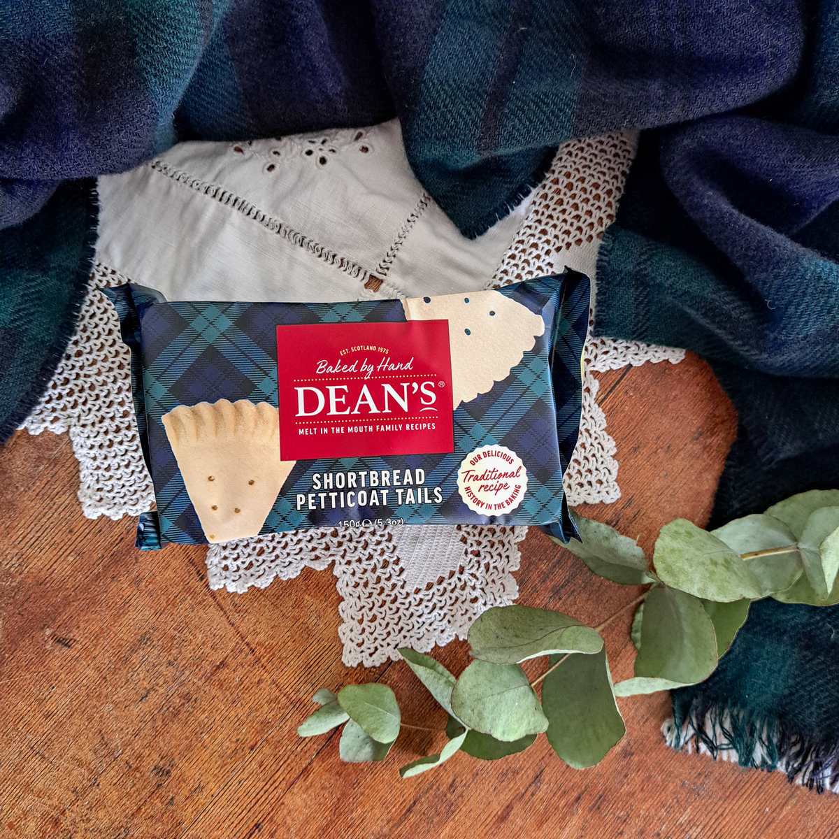 Buy the Shortbread Petticoat Tails 150g online at Dean's