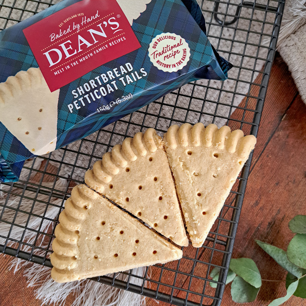 Buy the Shortbread Petticoat Tails 150g online at Dean's