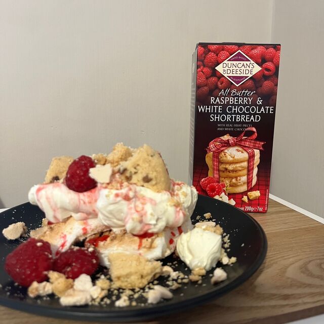 Raspberry and Shortbread Pavlova